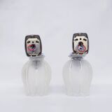 Antique glass wall lights