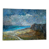 Seaside landscape signed