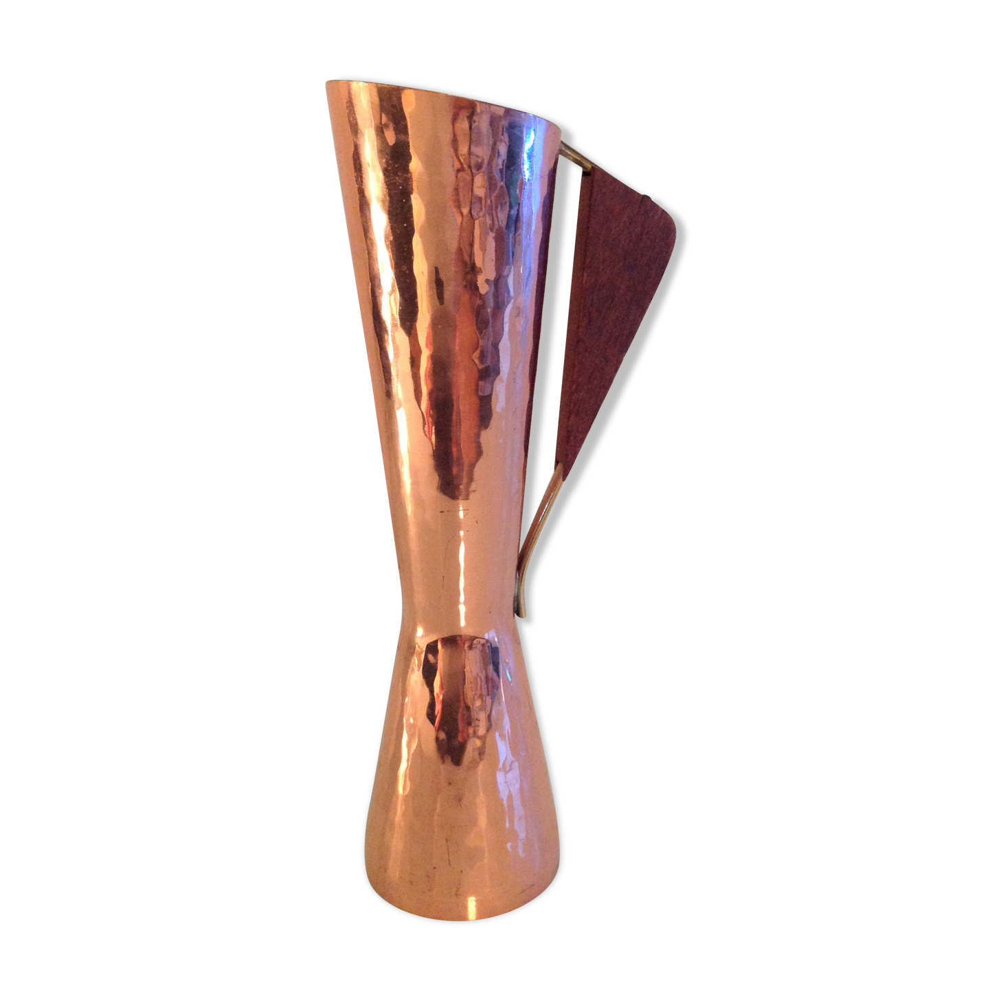 Diabolo vase in hammered red copper 60/70