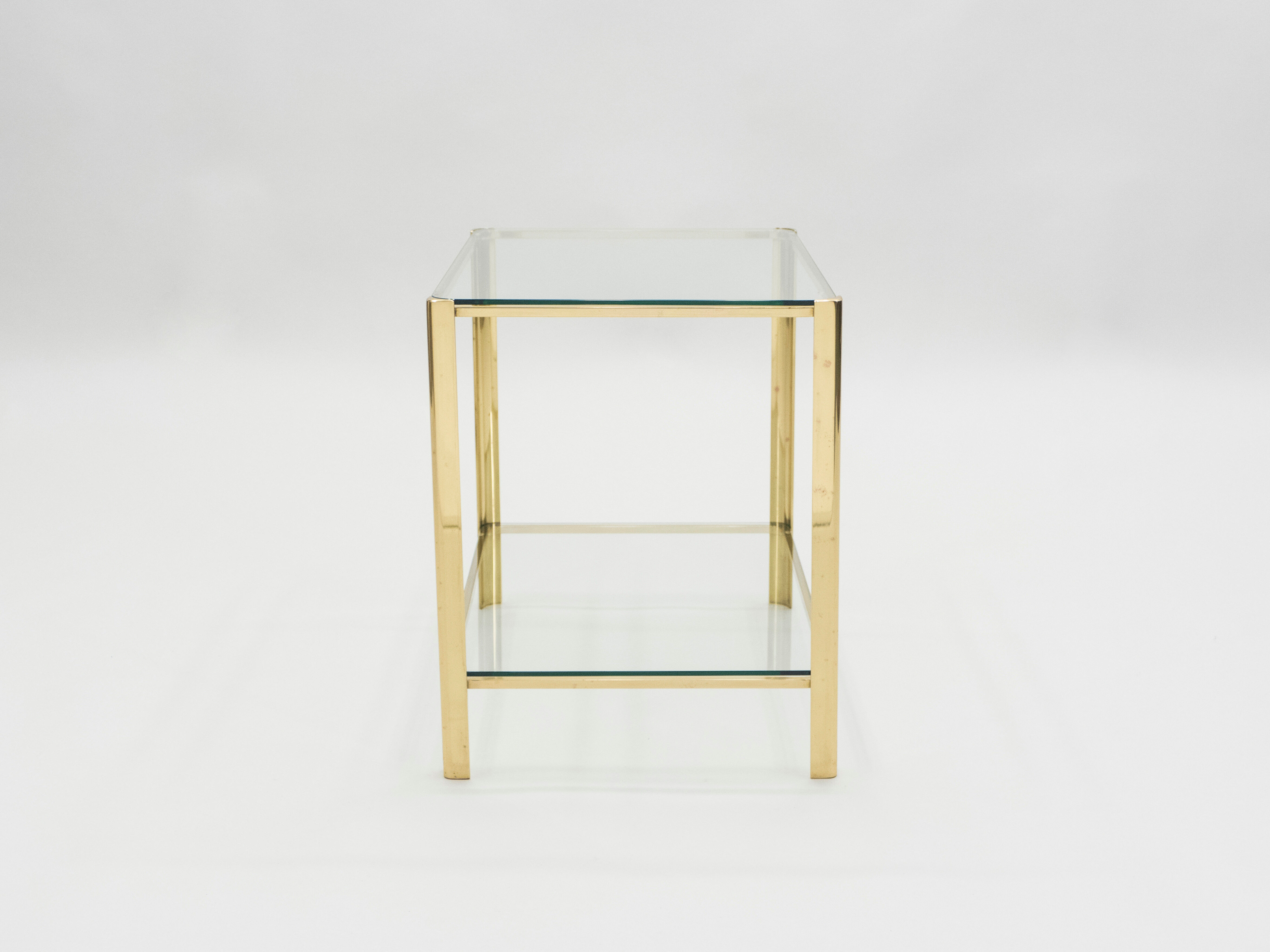 Gilded brass coffee table edited, numbered and signed Broncz