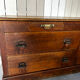 Large antique haberdashery counter in oak
