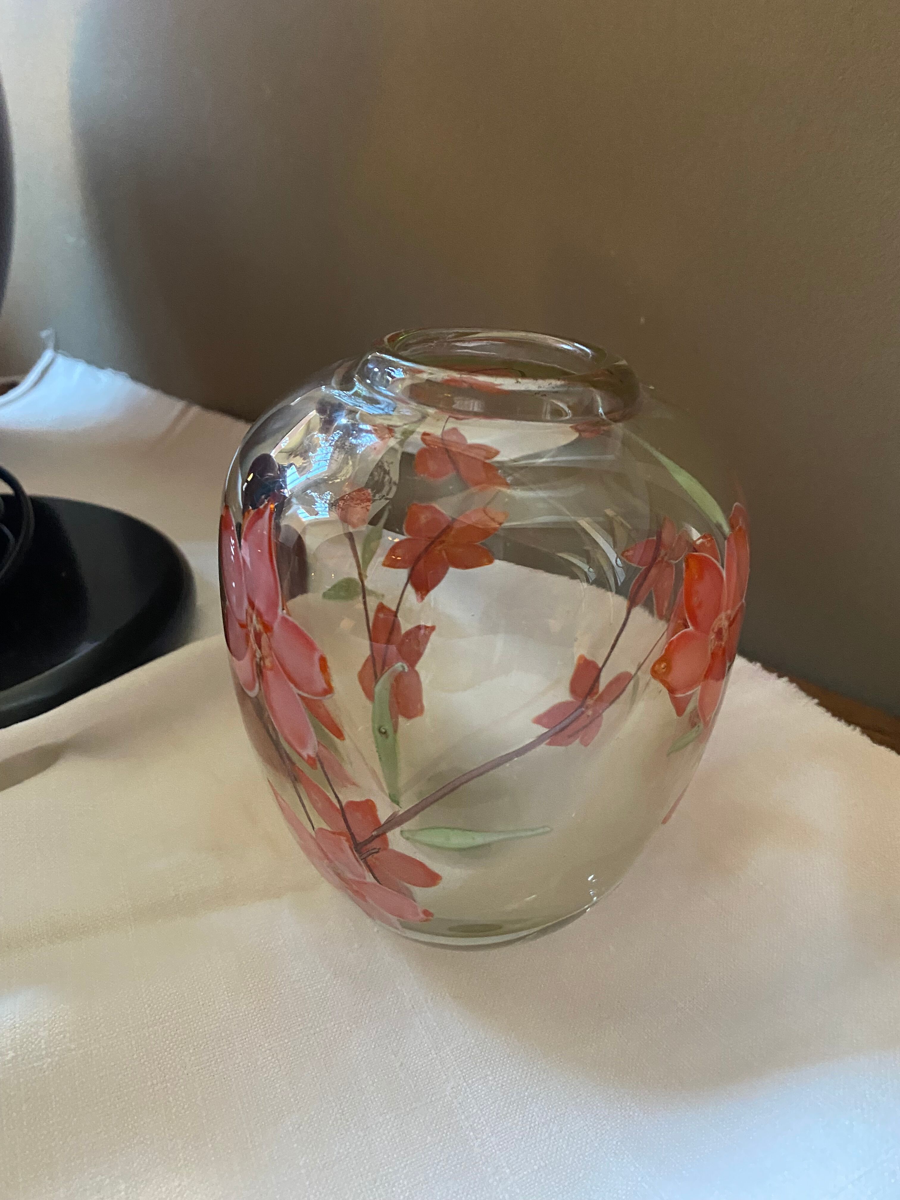 Blown glass vase