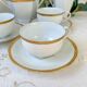 Vintage white porcelain coffee set, gilded, Epiag Czechoslovakia