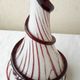 Vase soliflore en verre signé