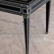 Maison Jansen black lacquered wooden desk from the 1960s with chair.