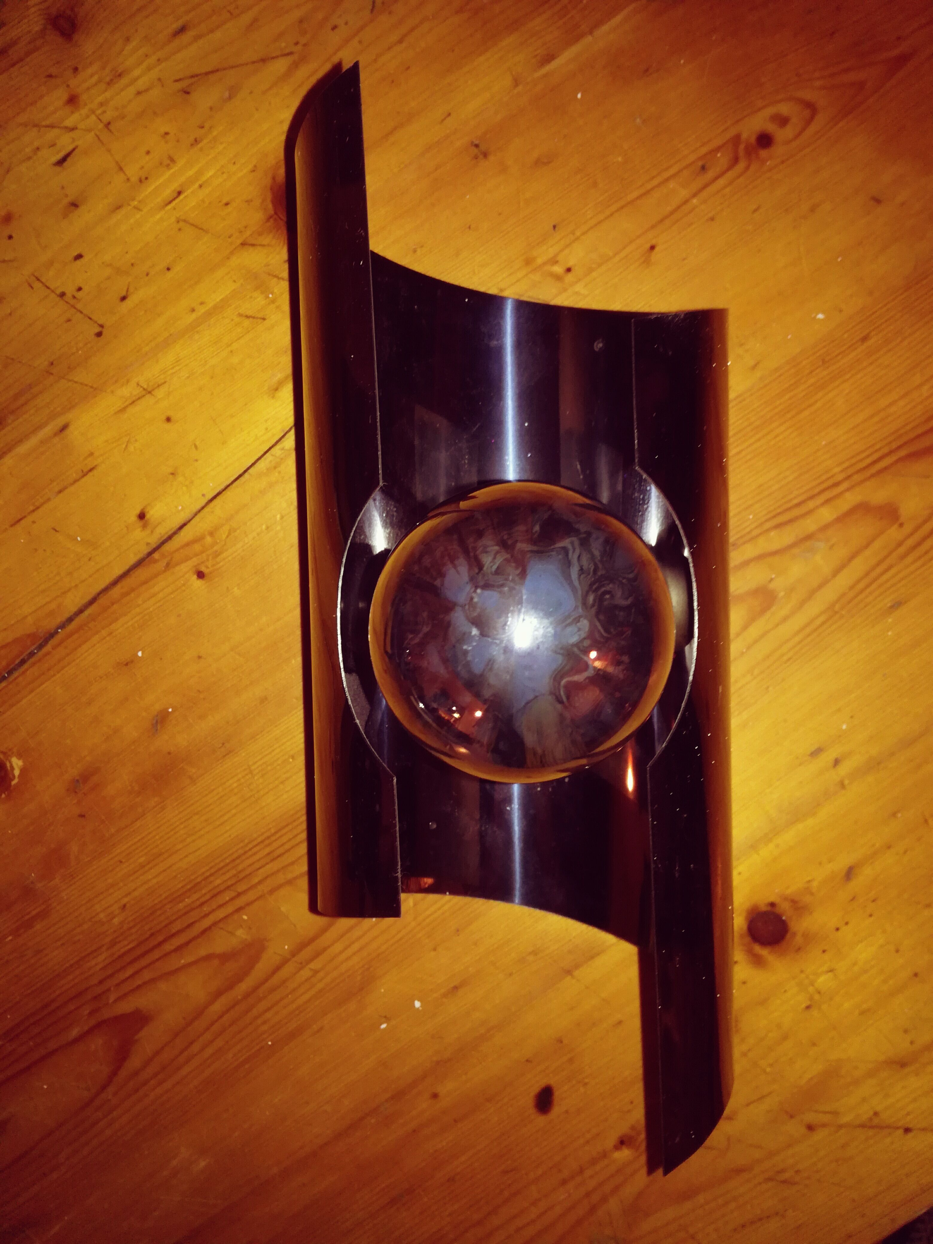 Four 70s chrome wall light