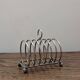 Vintage chrome metal toast rack with spirals