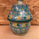 Old Jobbana Butter Jar Morocco Polychrome Earthenware 19th Century Vintage #B083