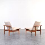 Model FD 137/1 Japan Lounge Chairs by Finn Juhl for France & Søn, Set of 2