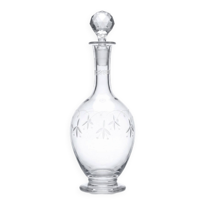 Carafe à décanter ancienne en cristal de Nancy gravé, circa 1920-1930