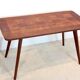 Table basse en bois de chêne avec incrustation de placage, 1960