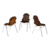 Set of 3 Les Arcs chairs by Charlotte Perriand, 1960s