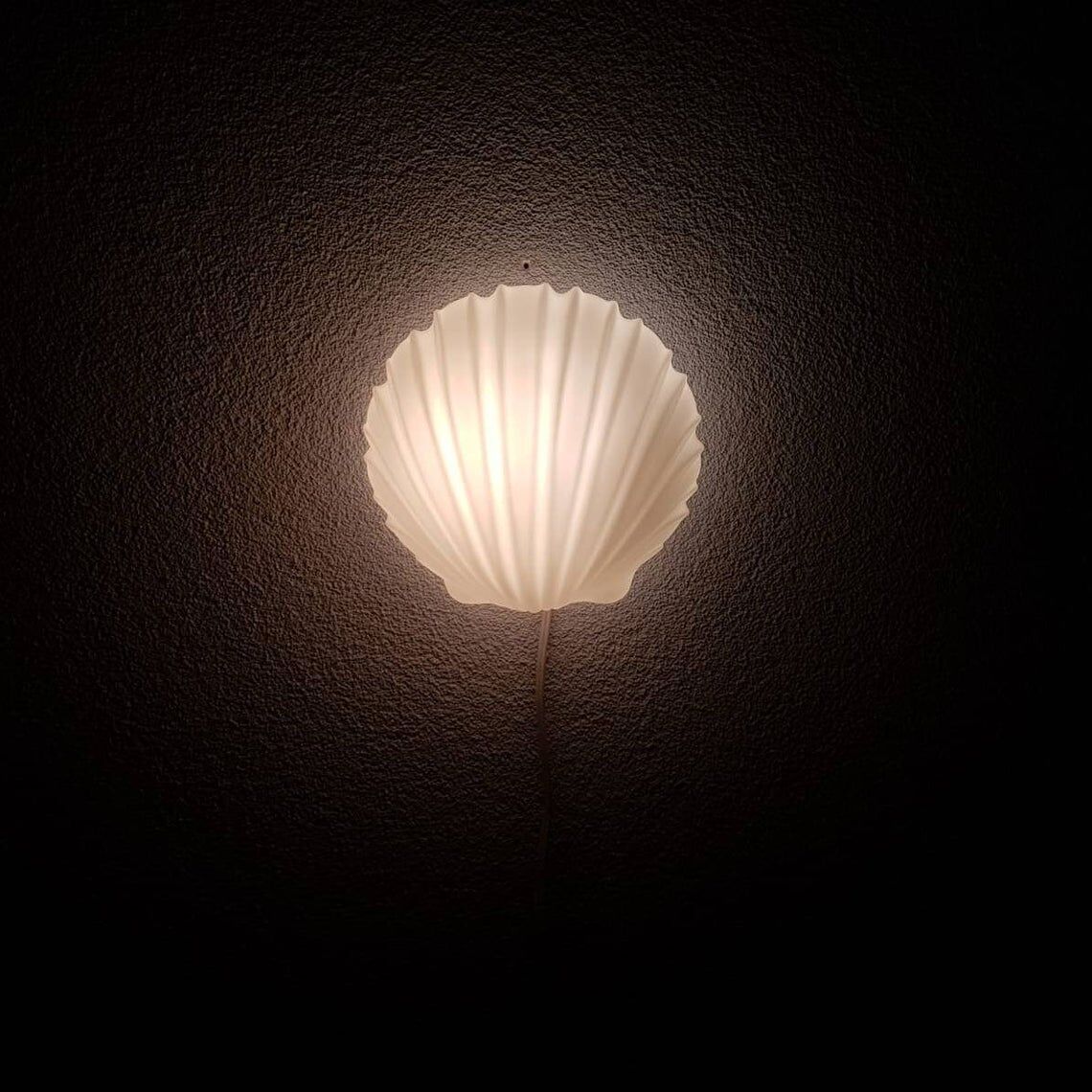 Glassh-tte Limburg 80s milky white glass wall lamp