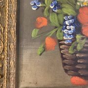 Nature morte aux fleurs sauvages, signée, milieu XX siècle