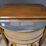 Vintage retractable swivel bar cabinet from the 1950s