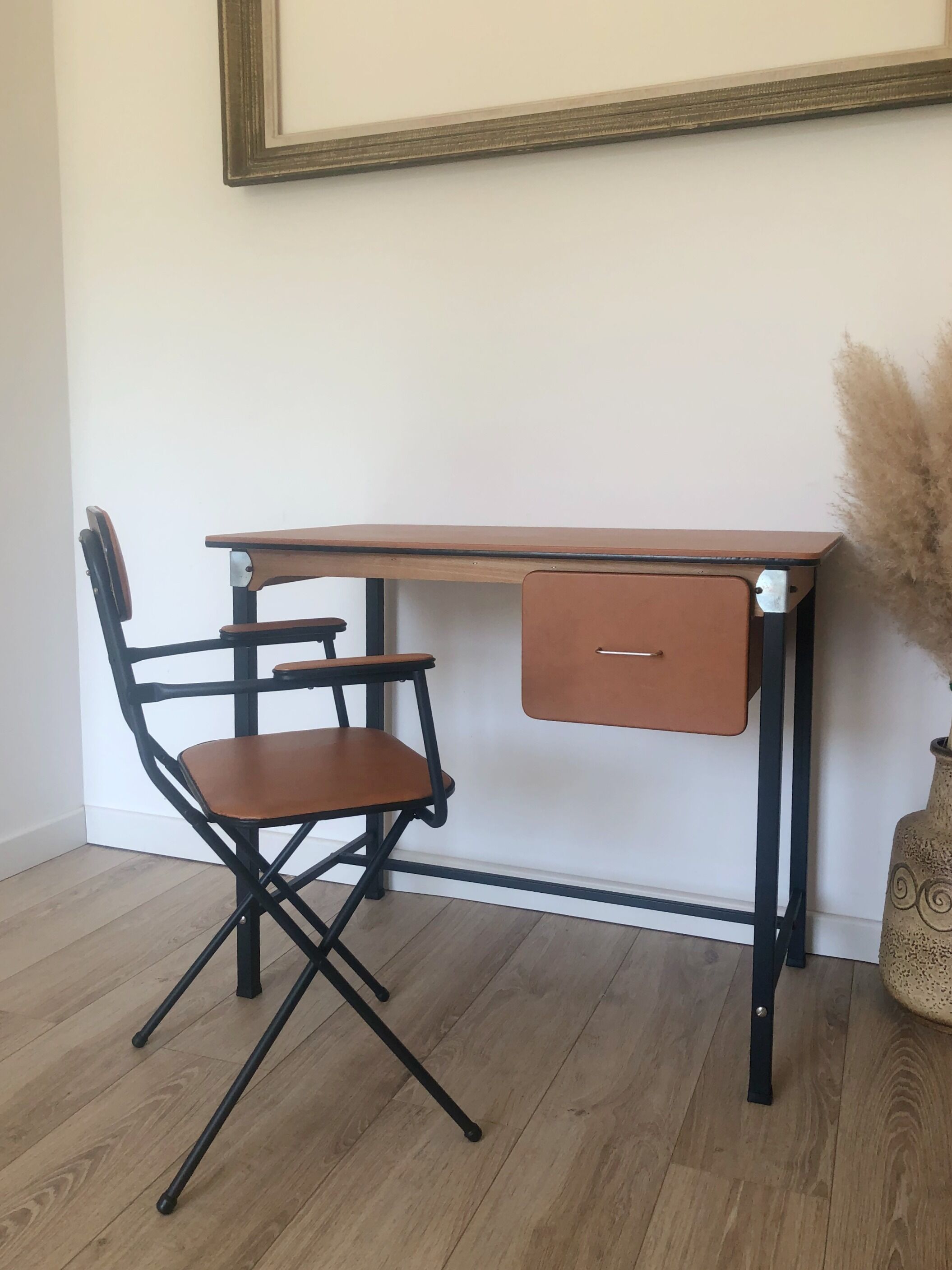 Bureau des années 60/70 et sa chaise