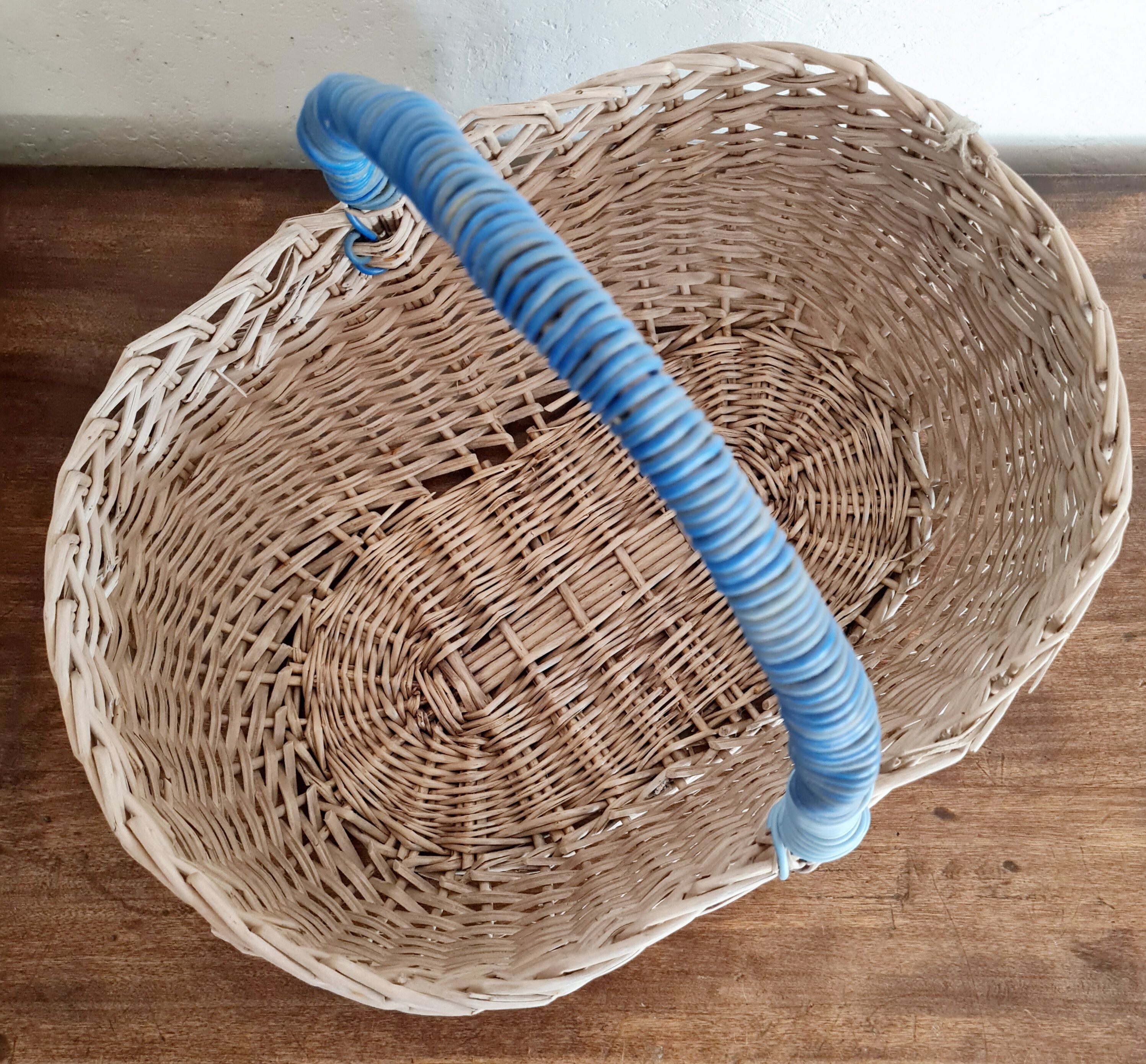 Antique rattan basket