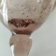 Biot candle holder vase in powder pink blown bubble glass.