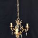 Lustre cage  à 3 lumières cristal et bronze