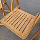 Set of 4 Folding Chairs in Wood and Plywood