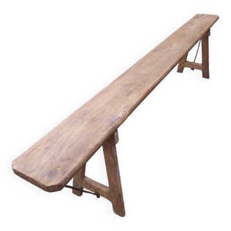 Old wooden farm bench