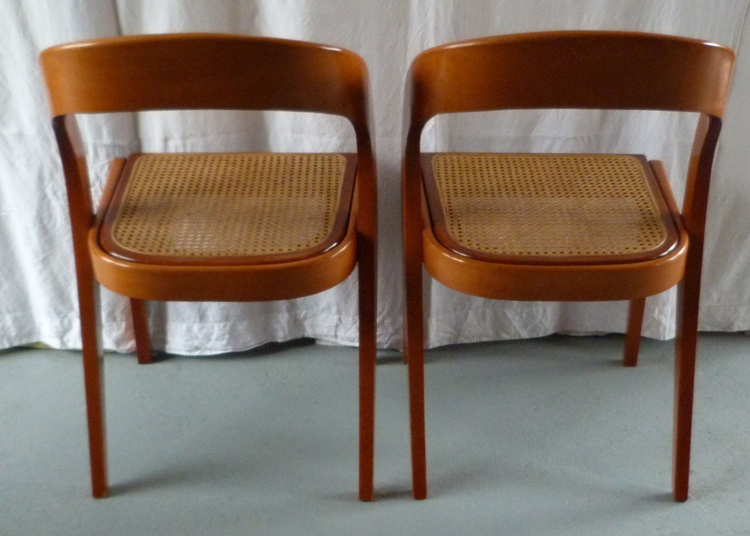 Pair of Baumann gondola chairs