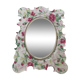Antique porcelain mirror pink pattern