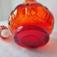 Italian red glass carafe
