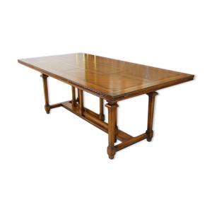 Table de salle en manger en marqueterie de bois