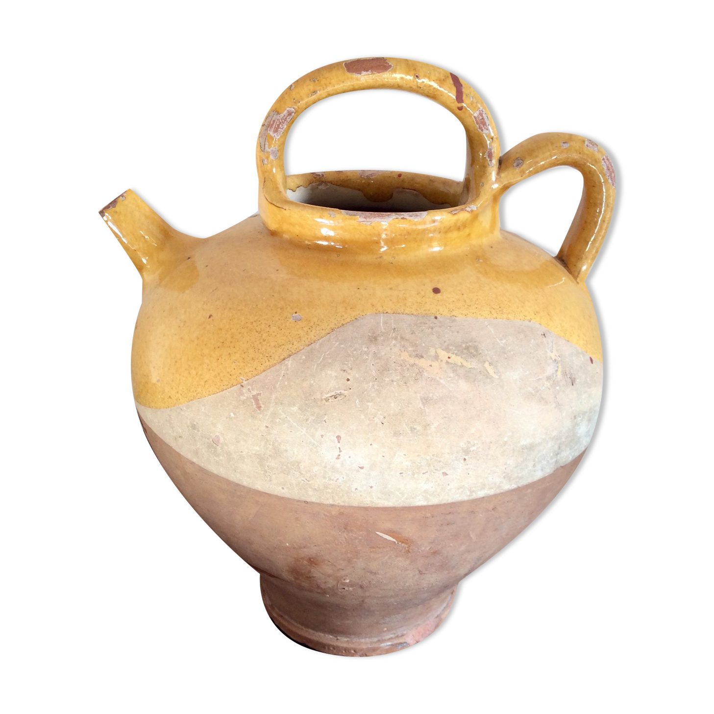 Yellow glazed jug