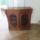 Curved showcase library carved wood 2 doors mahogany English style