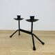 Vintage 50s iron candle holder, enameled signed