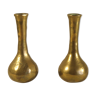 Two brass soliflores