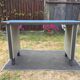 Modernist industrial and vintage console table in Stafor brand metal