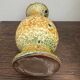 Set of 3 vases and 1 trinket tray, Honey / Fat Lava Vallauris, 1970s