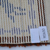 Vintage woven ethnographic motif country style wool rya wall rug decor 1960s
