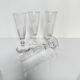 4 crystal champagne flutes