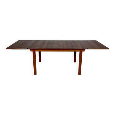Table à manger extensible suédoise en teck par Nils Jonsson pour Hugo Troeds, années 60