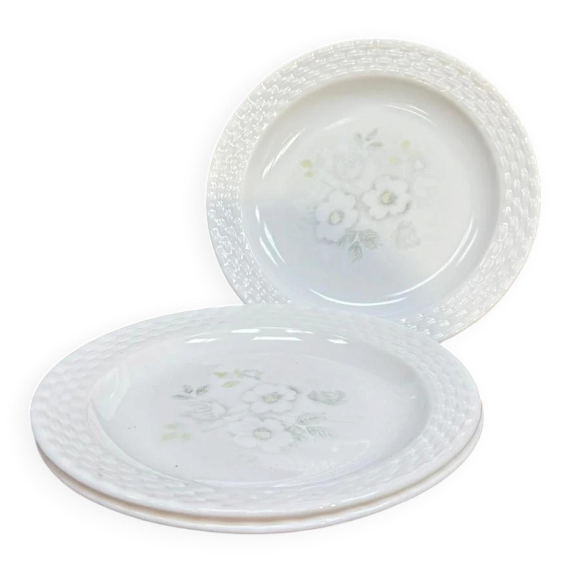 Dessert plate with flower pattern