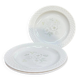 Dessert plate with flower pattern