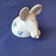 Salt cellar or porcelain salt shaker. Zoomorphic figurine of a mouse.