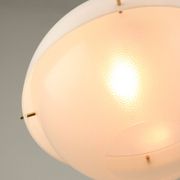 Italian Space Age Pendant in Brass and Plexiglass, 1970s