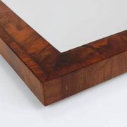 Square Biedermeier Antique 19th Century Walnut Wall Mirror, Vienna, 1850s