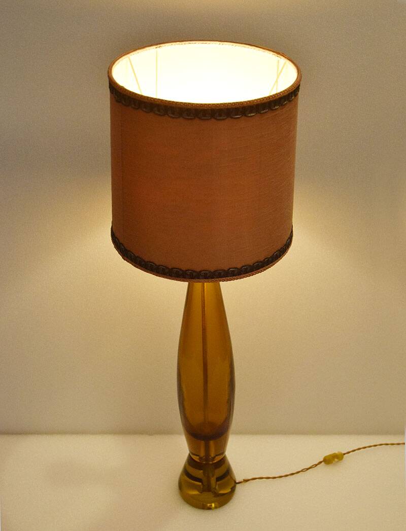 Seguso Flavio Poli large submerged glass lamp from Murano 1950s