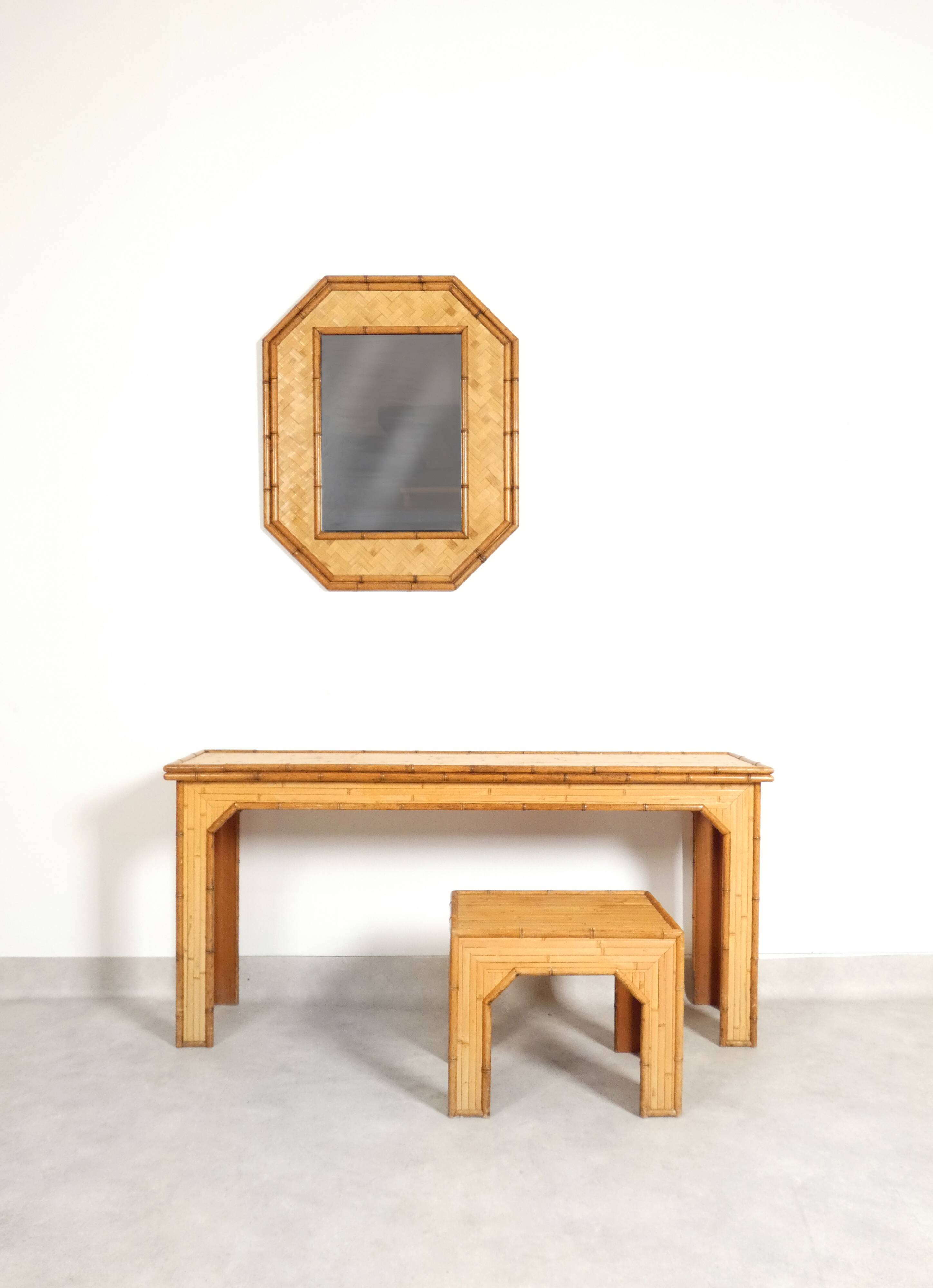 Dressoir console and side table bamboo