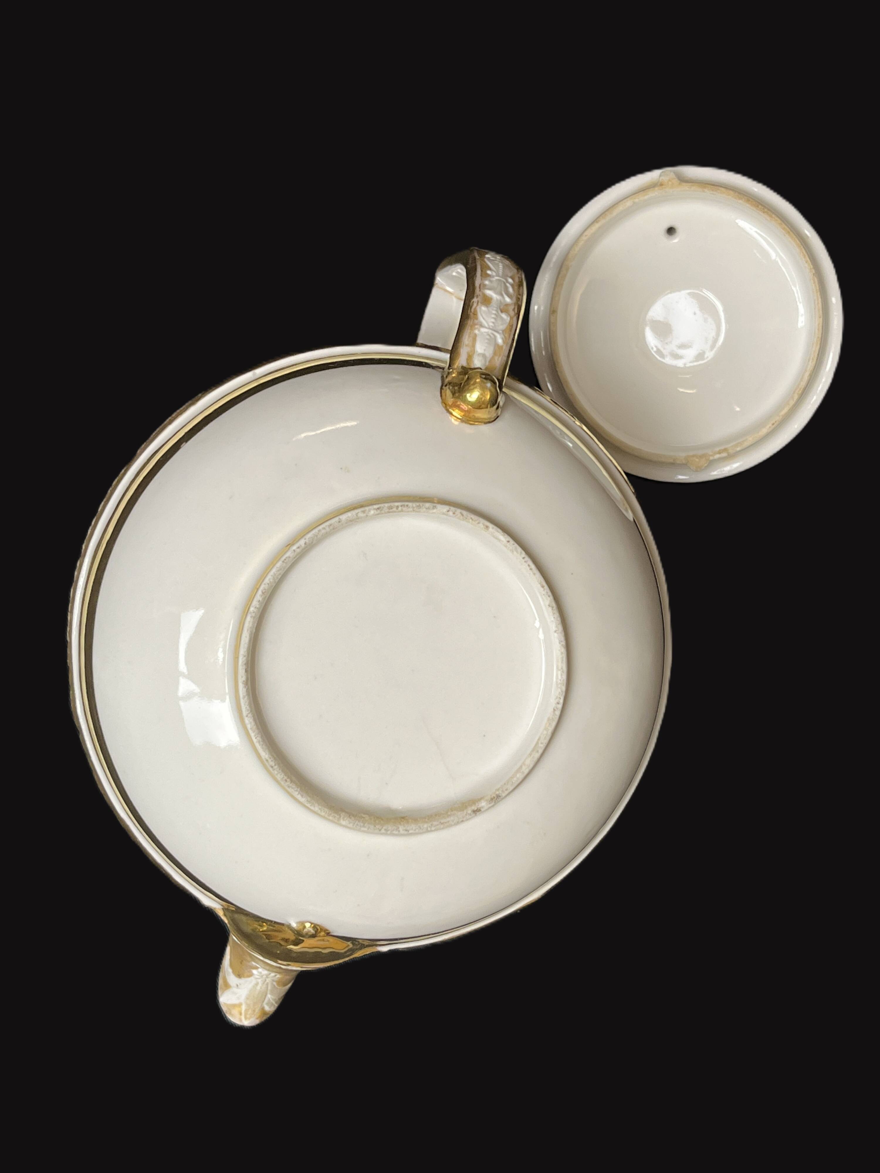 Tableware, porcelain teapot Wedgewood neo-Egyptian decor 20th century