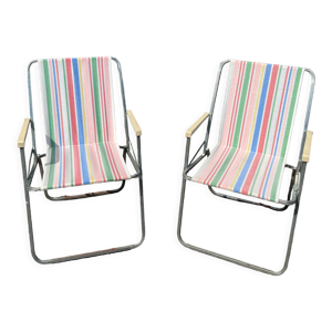 Paire de fauteuil de camping pliable