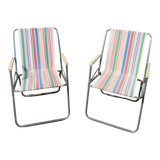 Pair of foldable camping chairs