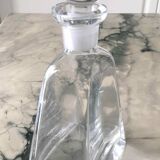 Flacon carafe en verre épais années 80