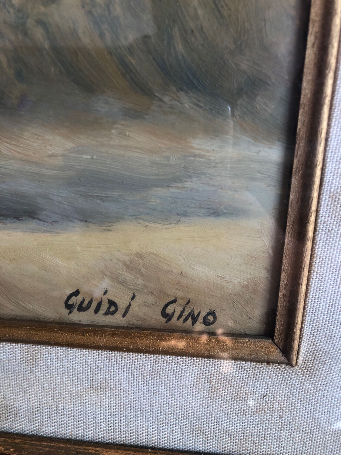 Oil on cardboard by Guidi Gino still life